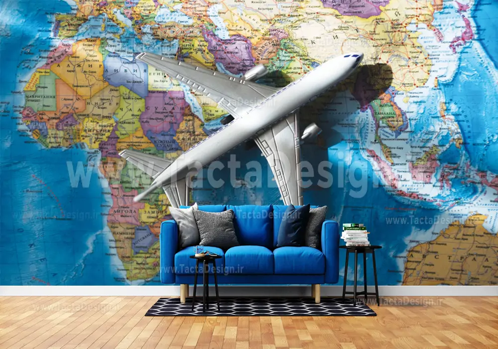 هواپیما بر روی نقشه جهان