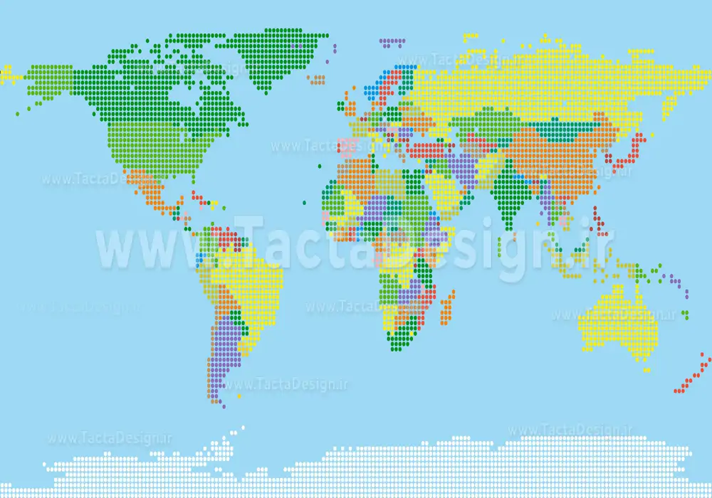 نقشه نقطه ای جهان و کشور ها