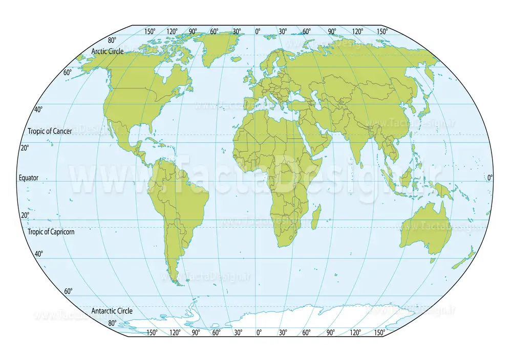 نقشه مختصات جهان